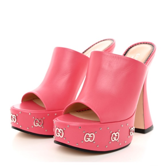 Gucci Malaga Rhodamine Pink Platform Heel - Picture 2 of 12